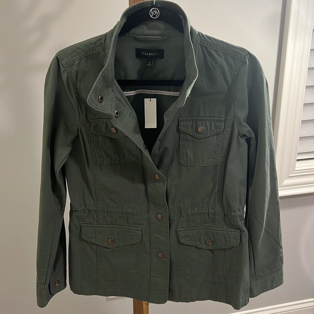 Talbots Women's Olive Green Utility Jacket - Picture 7 of 7